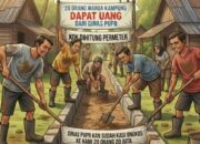 10 Kampung Diseruway Terima Uang Tunai dari Dinas PUPR, Masing – masing Kampung Terima 20 Juta, uang itu, Kata Mix Donal, Ongkos 20 Orang Warga Buang Lumpur Diparit Saluran Kampung