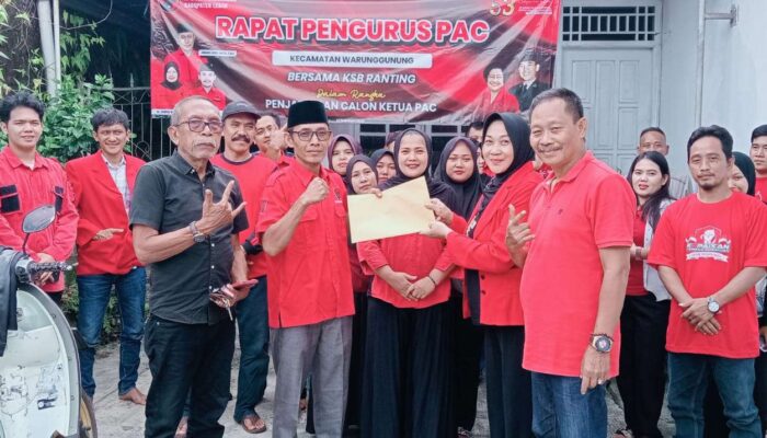 PAC PDI Perjuangan Kecamatan Warunggunung Gelar Rapat Pengurus Bersama KSB Ranting