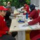 foto : Ketua PMI Kecamatan Tigaraksa, Dina Suzatmika, M.M., saat memimpin Acara Bulan Donor darah di Gedung Serbaguna kecamatan Tigaraksa