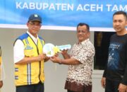 Wabup Aceh Tamiang Terima Penyerahan Kunci Huntara II dari Dirjen Prasarana Strategis, 156 KK Siap Huni