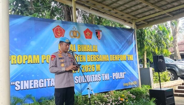 Perkuat Sinergitas TNI–Polri, Bidpropam Polda Banten Gelar Halal Bihalal Bersama Denpom TNI