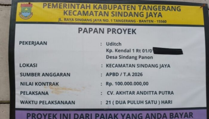 Baru Dikerjakan, Sudah Rusak: Proyek U-Ditch di Tangerang Diduga Asal Jadi