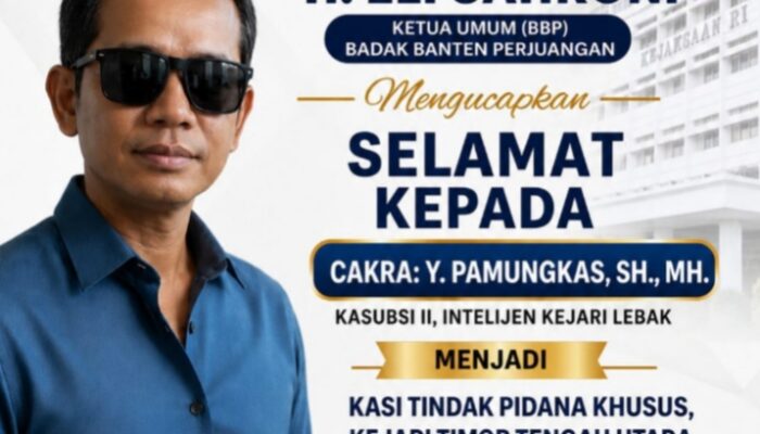 H. Eli Sahroni Ucapkan Selamat kepada Cakra Y. Pamungkas atas Jabatan Baru sebagai Kasi Pidsus Kejari Timor Tengah Utara
