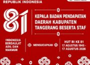 Kepala Bapenda Kab Tangerang Mengucapkan Dirgahayu RI Ke 81