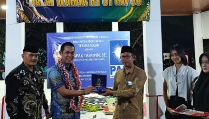 Balai Warga Puri Permai 2 Diresmikan, Tasripin: Saya Akan Berbuat Lebih Banyak untuk Masyarakat