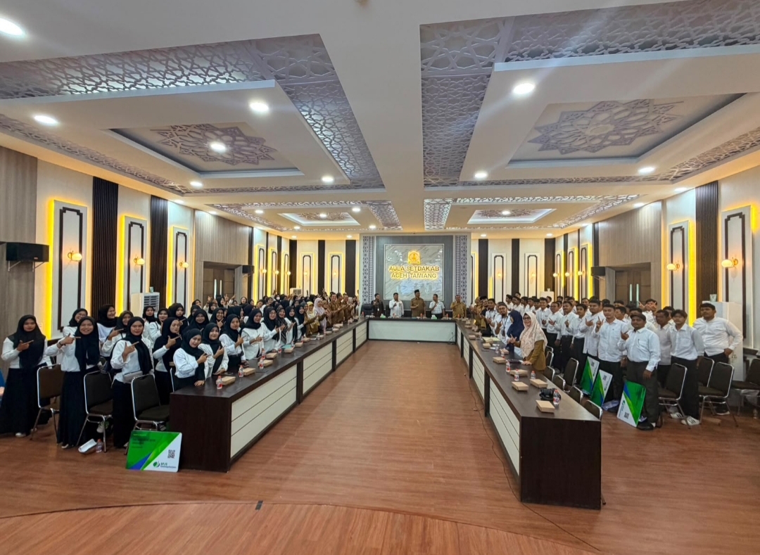 Poto: Pemerintah Daerah Aceh Tamiang bekerjasama dengan Balai Pelatihan Vokasi dan Produktivitas (BPVP) Banda Aceh menggelar pelatihan Tailor Made Training Batch Tujuh Tahun 2026 diaula Setdakab pada Selasa September 2026.