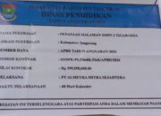 Rp399 Juta untuk “Penataan Halaman” SMPN 2 Tigaraksa, Mengapa di Lapangan Justru Pemagaran?